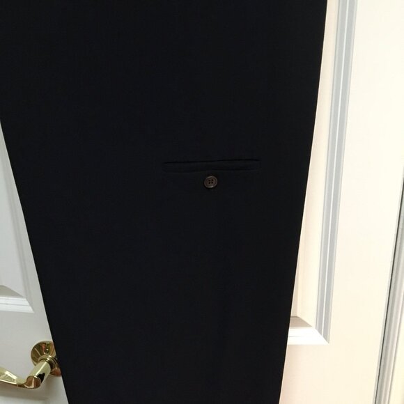 Sophisticated navy wool French couture dress, FR38, NWT - Picture 7 of 12